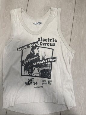 Brandy Melville White Graphic Tank Top